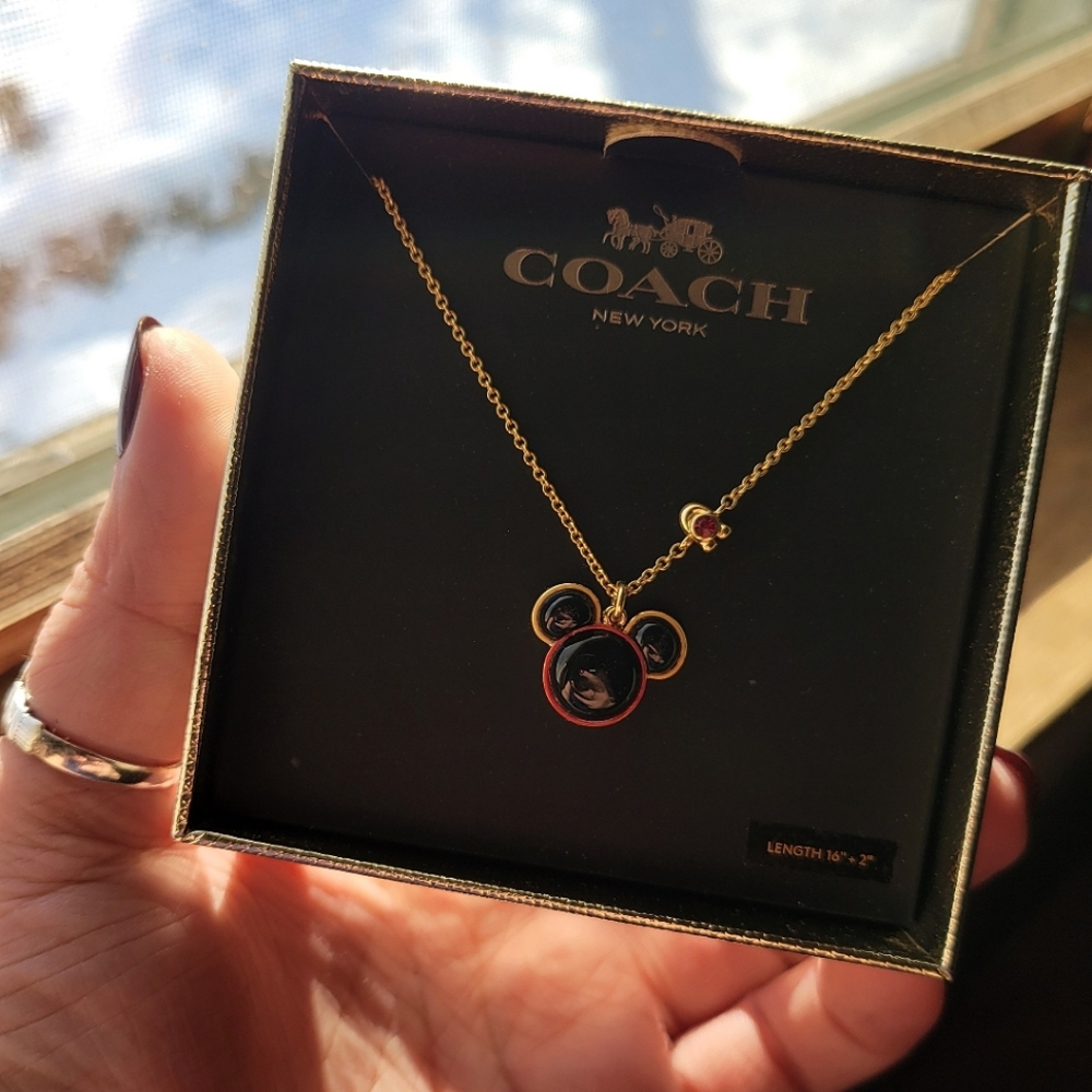 NWT Coach Disney X Keith Harring Mickey Mouse Necklace C7786